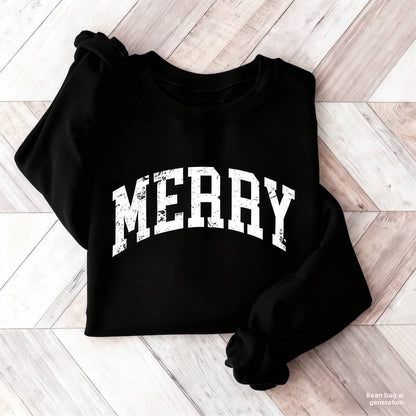 Retro Merry Sweatshirt – Vintage Vibes for a Merry Christmas