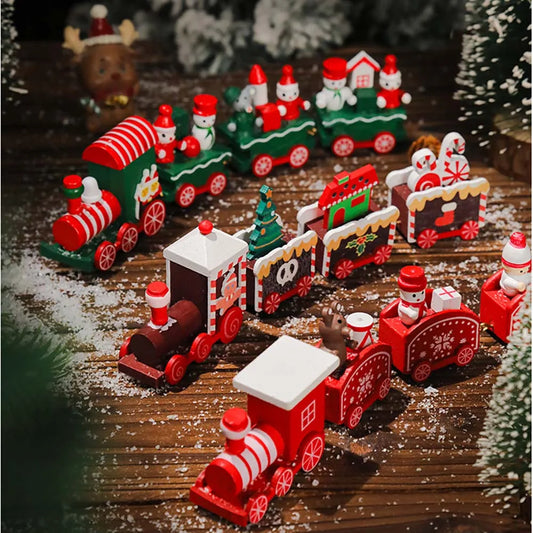Wooden Christmas Train Decoration – Moving Festive Ornament for Home & Gifts 2026
