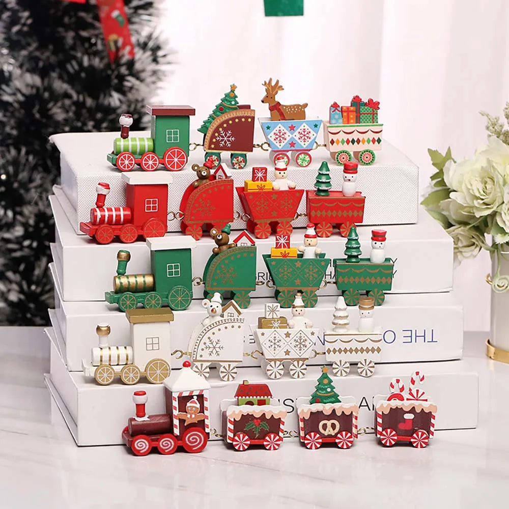 Wooden Christmas Train Decoration – Moving Festive Ornament for Home & Gifts 2026