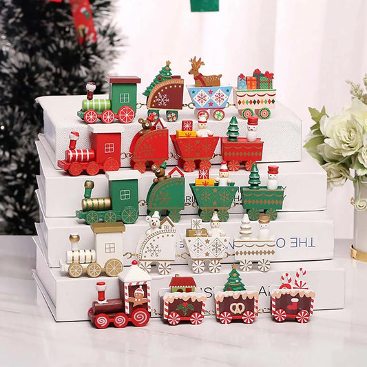 Wooden Christmas Train Decoration – Moving Festive Ornament for Home & Gifts 2026