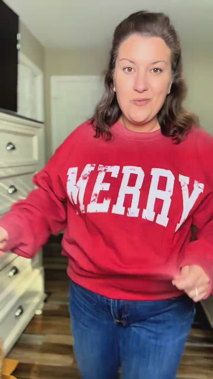 Retro Merry Sweatshirt – Vintage Vibes for a Merry Christmas